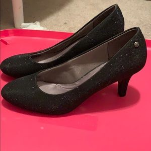 Black kitten heel